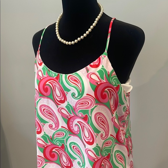 Colorful Paisley Slip Dress sexy back summer vibes - Picture 2 of 3